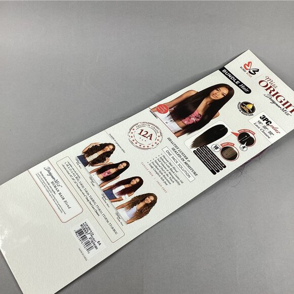 Straight #T1B/Pk/Wh Black Pink 18” 22” All-in-One Synthetic Hair Extensions - Picture 7 of 7